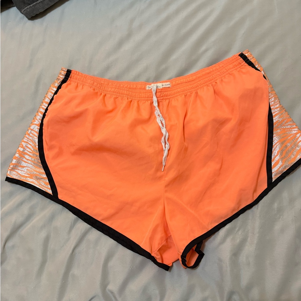 Women's Orange Athletic Shorts